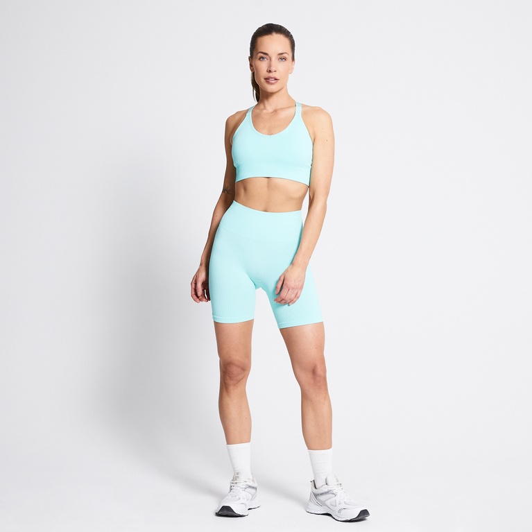 Biker shorts "Short Tights Rib" Turquoise